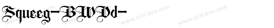 Squeeg-BWDd字体转换