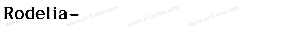 Rodelia字体转换