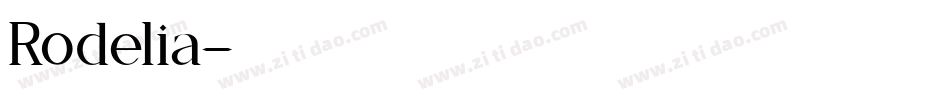 Rodelia字体转换