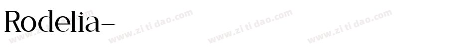 Rodelia字体转换