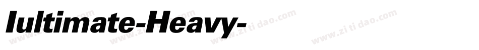 Iultimate-Heavy字体转换