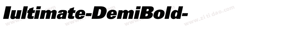 Iultimate-DemiBold字体转换