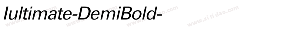 Iultimate-DemiBold字体转换