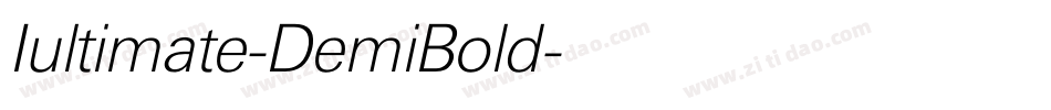 Iultimate-DemiBold字体转换