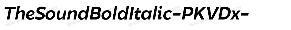 TheSoundBoldItalic-PKVDx字体转换 TheSoundBoldItalic-PKVDx字体转换