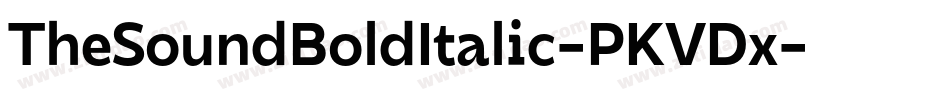 TheSoundBoldItalic-PKVDx字体转换 TheSoundBoldItalic-PKVDx字体转换