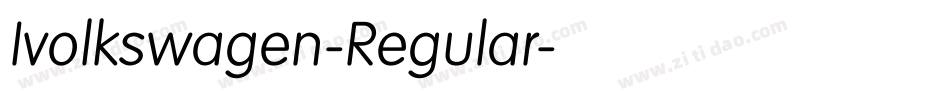 Ivolkswagen-Regular字体转换