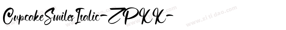 CupcakeSmilesItalic-ZPKK字体转换