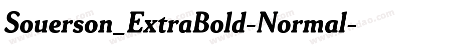 Souerson_ExtraBold-Normal字体转换