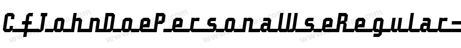 CfJohnDoePersonalUseRegular-VJme字体转换