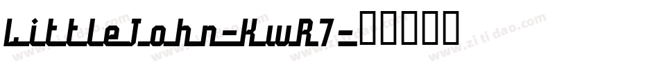 LittleJohn-KwR7字体转换