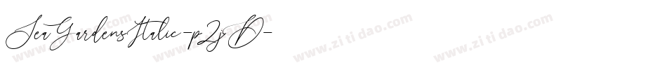 SeaGardensItalic-p2jD字体转换