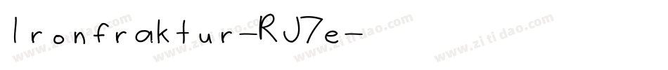 Ironfraktur-RJ7e字体转换