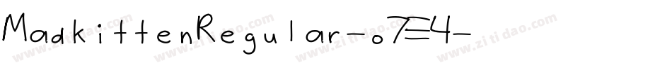 MadkittenRegular-o7E4字体转换