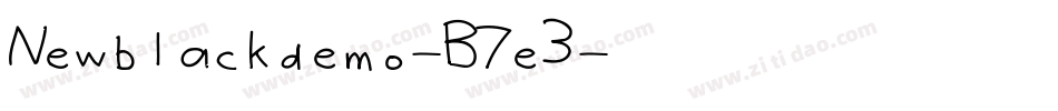 Newblackdemo-B7e3字体转换