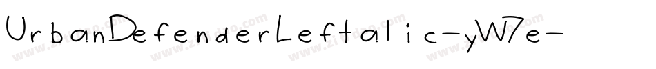 UrbanDefenderLeftalic-yW7e字体转换