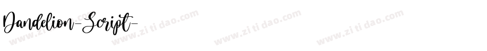 Dandelion-Script字体转换
