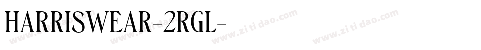HarrisWear-2rgl字体转换