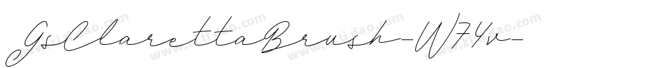 GsClarettaBrush-W74v字体转换
