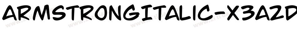 ArmstrongItalic-X3A2d字体转换