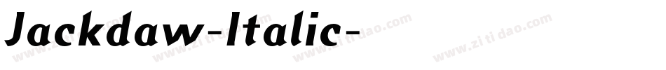 Jackdaw-Italic字体转换