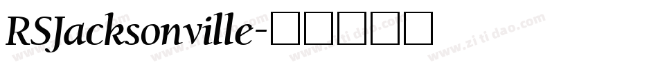 RSJacksonville字体转换