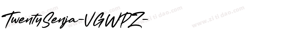 TwentySenja-VGWPZ字体转换