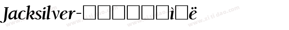 Jacksilver字体转换