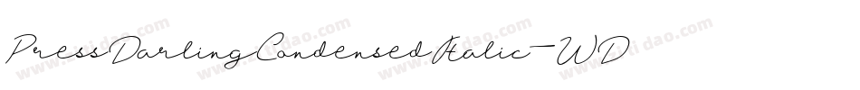 PressDarlingCondensedItalic-WDDG字体转换