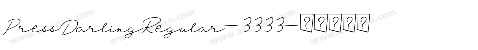 PressDarlingRegular-3333字体转换