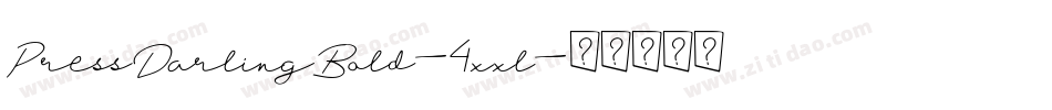 PressDarlingBold-4xxl字体转换