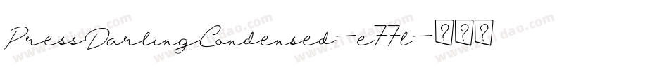 PressDarlingCondensed-e77l字体转换