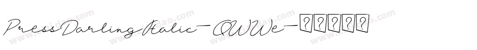 PressDarlingItalic-OWWe字体转换