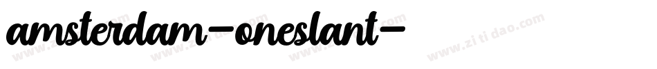 amsterdam-oneslant字体转换