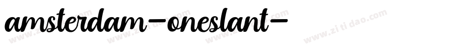 amsterdam-oneslant字体转换