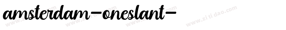 amsterdam-oneslant字体转换