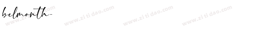 belmonth字体转换