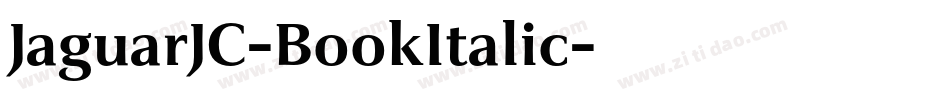 JaguarJC-BookItalic字体转换