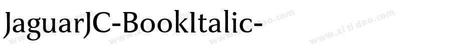 JaguarJC-BookItalic字体转换