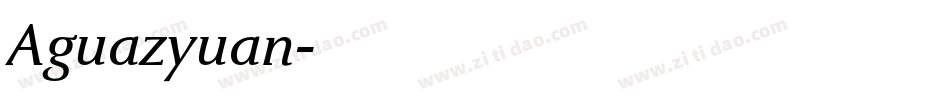 Aguazyuan字体转换