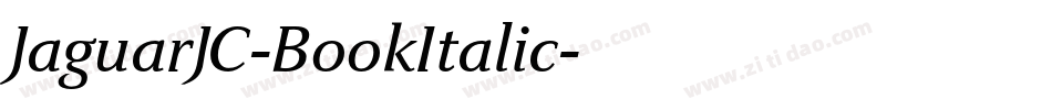 JaguarJC-BookItalic字体转换