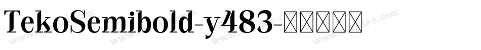 TekoSemibold-y483字体转换