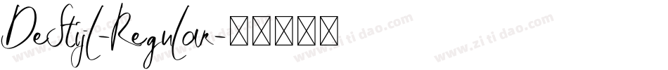 DeStijl-Regular字体转换