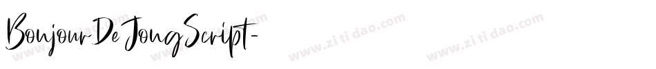BonjourDeJongScript字体转换