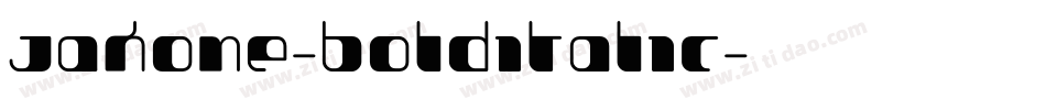 Jakone-BoldItalic字体转换
