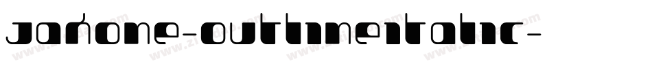 Jakone-OutlineItalic字体转换