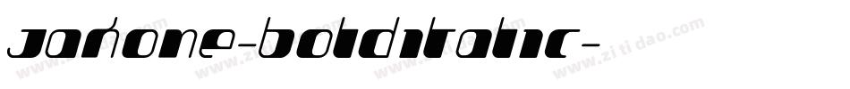 Jakone-BoldItalic字体转换