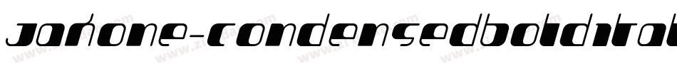 Jakone-CondensedBoldItalic字体转换