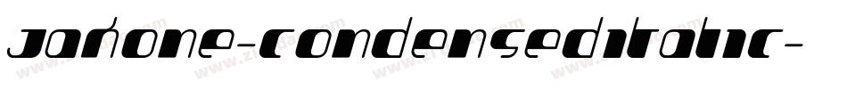 Jakone-CondensedItalic字体转换