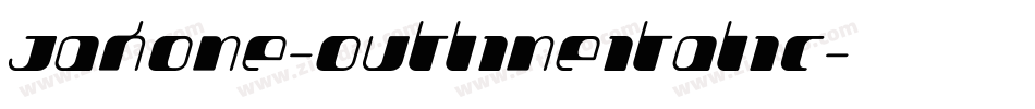 Jakone-OutlineItalic字体转换